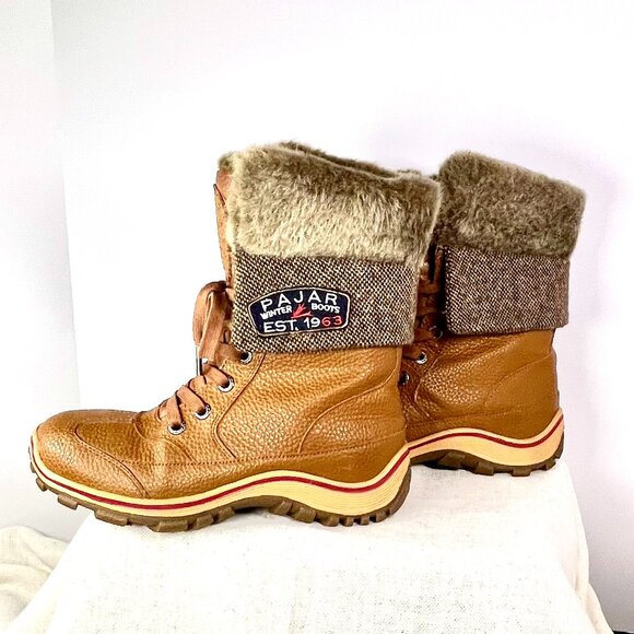 Pajar Leather Insulated Waterproof Faux Fur Snow Boots Women’s Size 7–7.5 - Picture 16 of 16